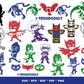 PJ Masks SVG Bundle - 150+ files PJ Masks SVG, EPS, PNG, DXF for Cricut, Silhouette