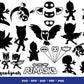 PJ Masks SVG Bundle - 150+ files PJ Masks SVG, EPS, PNG, DXF for Cricut, Silhouette