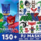 PJ Masks SVG Bundle - 150+ files PJ Masks SVG, EPS, PNG, DXF for Cricut, Silhouette
