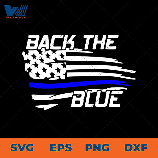 Back The Blue Flag SVG