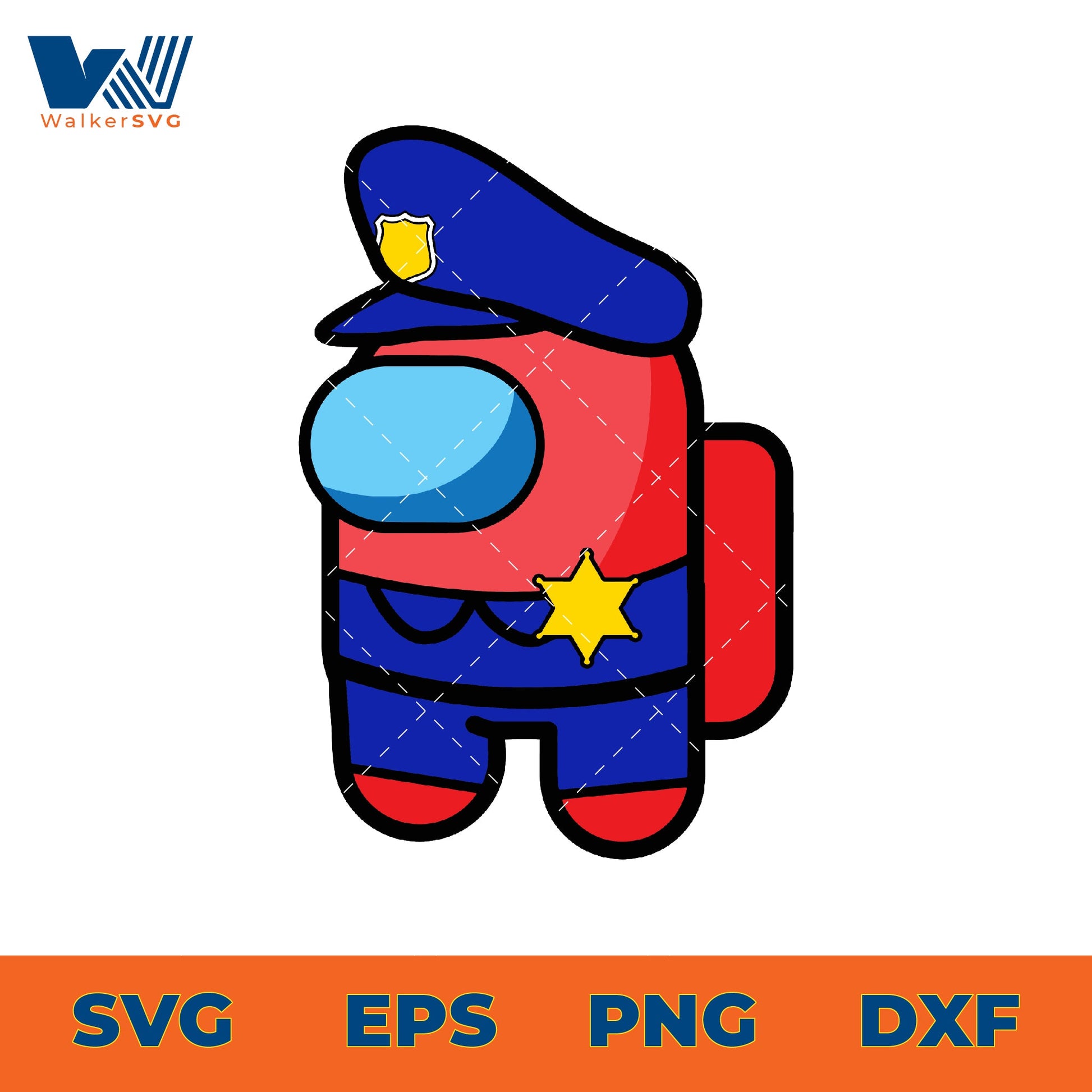 Among Us Police SVG
