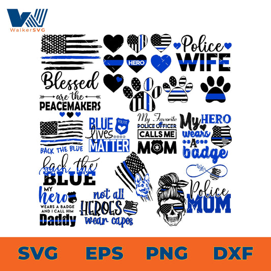 Back The Blue, Police SVG Bundle