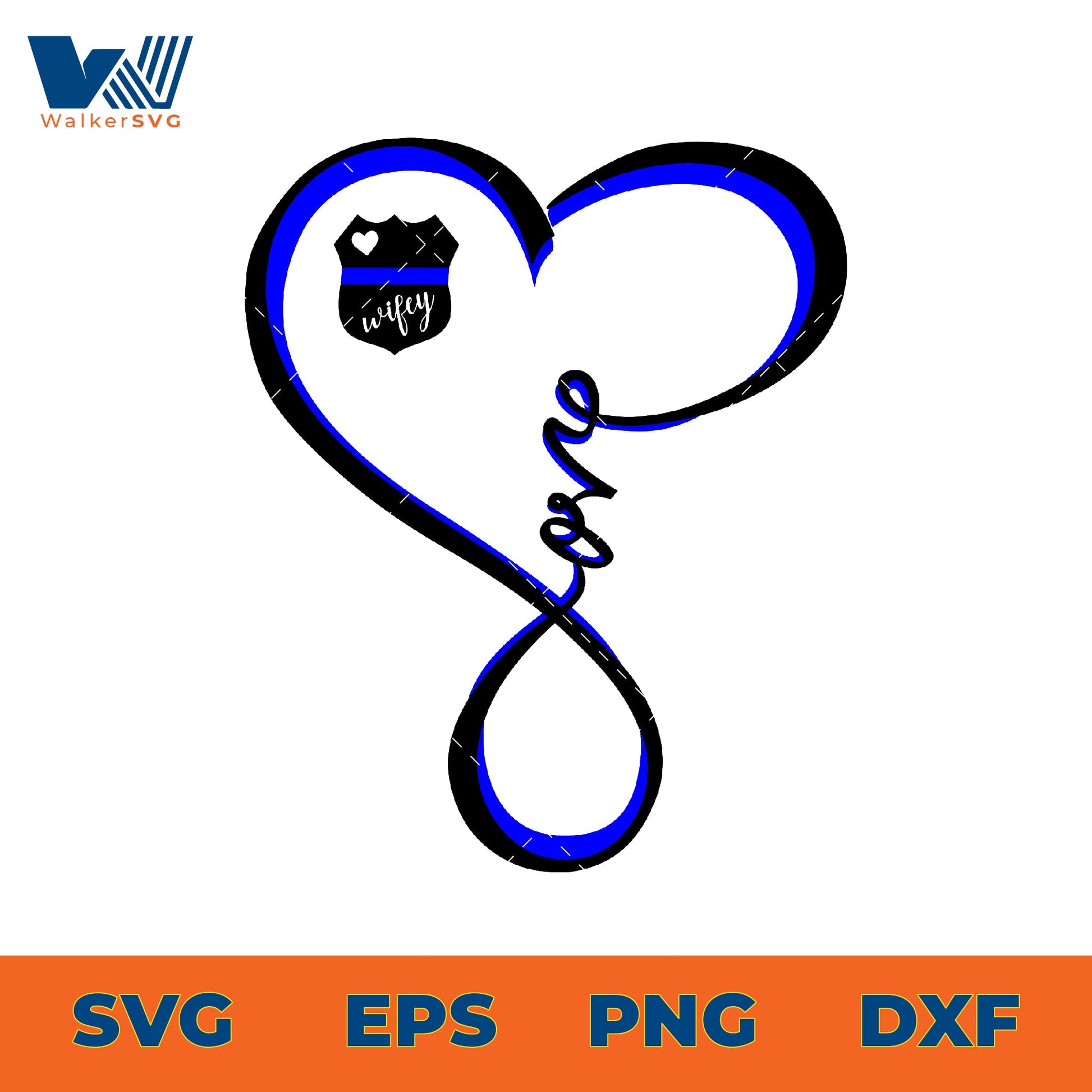 Love The Blue, Thin Blue Line SVG