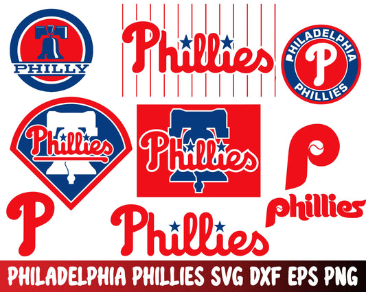 Philadelphia-Phillies bundle svg dxf eps png file, MLB Svg, MLB Svg, Png, Dxf, Sport Instant Download, for Cricut, Silhouette