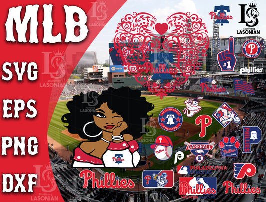 Philadelphia-Phillies bundle svg dxf eps png file, MLB Svg, MLB Svg, Png, Dxf, Sport Instant Download, for Cricut, Silhouette
