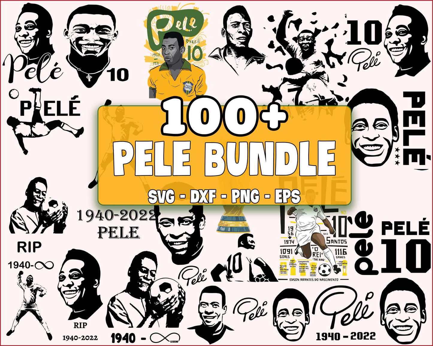 100+ file RIP Pele Brazil svg, Pele Brazil svg, Rip Pele My Legend SVG SVG DXF PNG EPS , cricut , file cut , Silhouette, digital download, Instant Download
