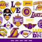 Lakers SVG Bundle - 250+ files Lakers SVG, EPS, PNG, DXF for Cricut, Silhouette