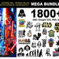 Star Wars SVG Bundle - 1800+ files Star Wars SVG, EPS, PNG, DXF for Cricut, Silhouette
