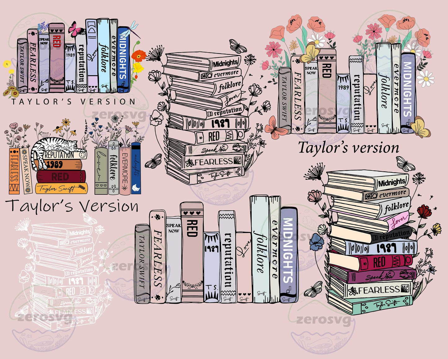 Taylor swift svg,Albums As Books svg,Taylor Albums Books  bundle SVG DXF EPS PNG, Different File Types , Cutting Image, File Cut , Digital Download, Instant Download