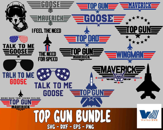Top Gun SVG Bundle, Talk To Me Goose, Maverick SVG,Top DAD svg  ,Top Gun Bundle SVG,Mega Bundle Top Gun svg  , file cut , for Cricut,  Silhouette , digital download