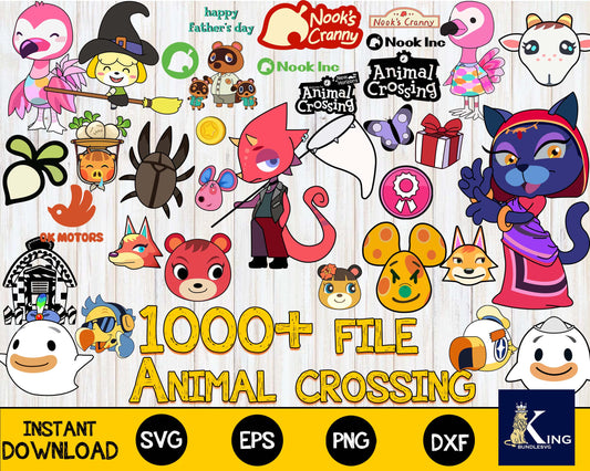 Animal Crossing SVG Bundle - 1000+ files Animal Crossing SVG, EPS, PNG, DXF ,cricut , file cut , for Cricut, Silhouette