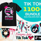 TikTok SVG Bundle - 1100+ files TikTok SVG, EPS, PNG, DXF for Cricut, Silhouette