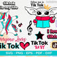 TikTok SVG Bundle - 1100+ files TikTok SVG, EPS, PNG, DXF for Cricut, Silhouette