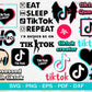 TikTok SVG Bundle - 1100+ files TikTok SVG, EPS, PNG, DXF for Cricut, Silhouette