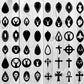 Earrings SVG Bundle - 1000+ files Earrings SVG, EPS, PNG, DXF for Cricut, Silhouette
