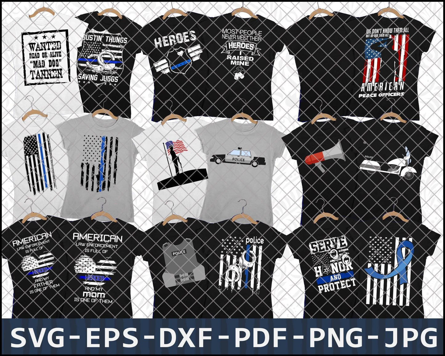 Police SVG Bundle - 1000+ files Police SVG, EPS, PNG, DXF for Cricut, Silhouette