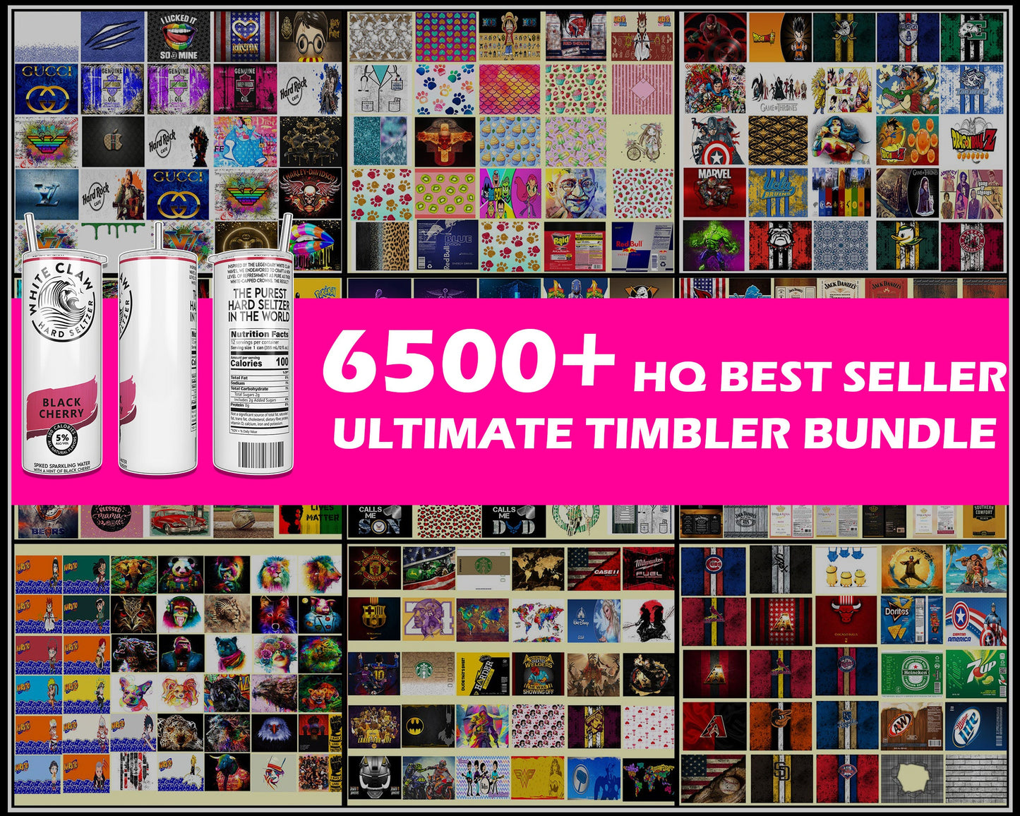 6500 file tumbler Tumbler Designs Bundle PNG High Quality, Designs 20 oz sublimation, Bundle Design Template for Sublimation